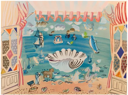 Litografia Dufy - RIDEAU DE THEÂTRE POUR LE BALLET 