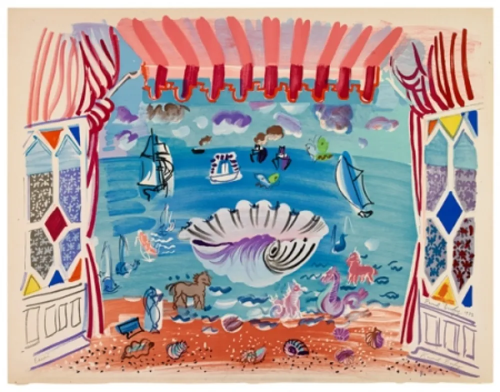 Litografia Dufy - Vue de la fenetre