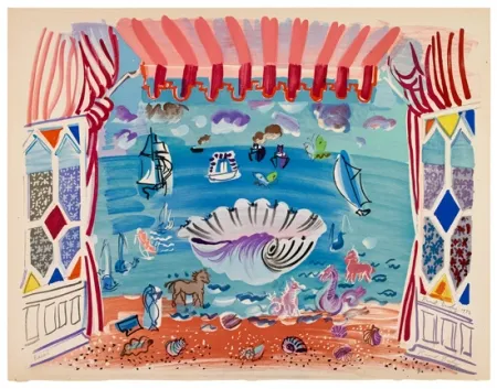 Litografia Dufy - Vue de la fenetre