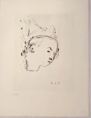 Incisione Dunoyer De Segonzac - Le petit clown