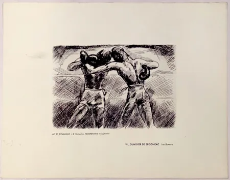 Incisione Dunoyer De Segonzac - Les Boxeurs, ca.