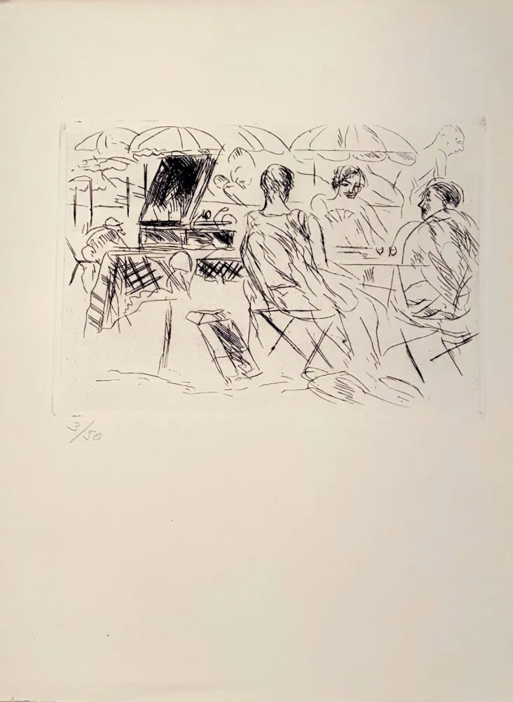 Incisione Dunoyer De Segonzac - Plage, ca.