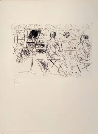 Incisione Dunoyer De Segonzac - Plage, ca.