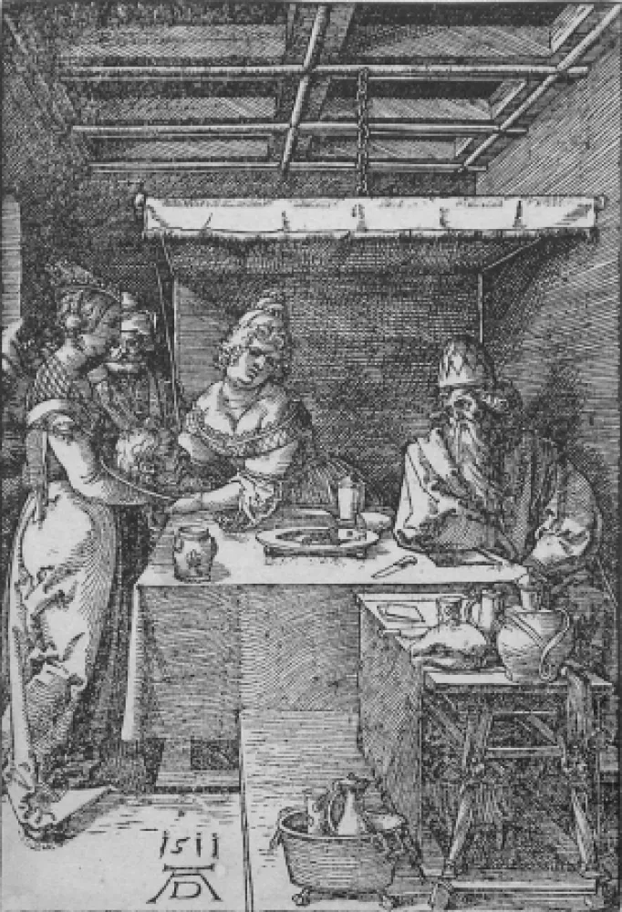 Incisione Su Legno Durer - Salome Presenting the Head of John the Baptist to Herodias
