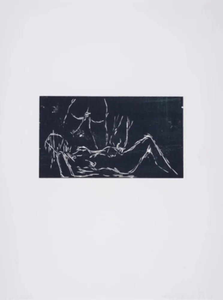 Incisione Su Legno Emin - Laying Back