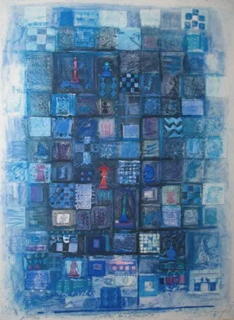 Incisione Engel - GRAND ECHIQUIER II -Technique mixte