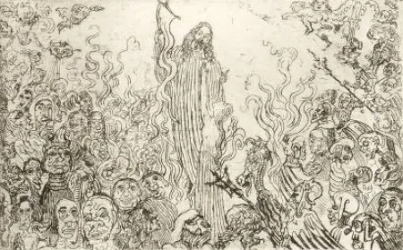 Acquaforte Ensor - Christ descendant aux enfers