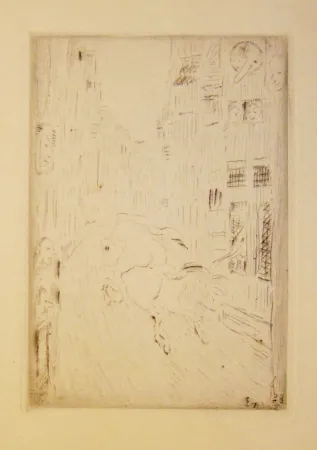 Incisione Ensor - Le Chevalier