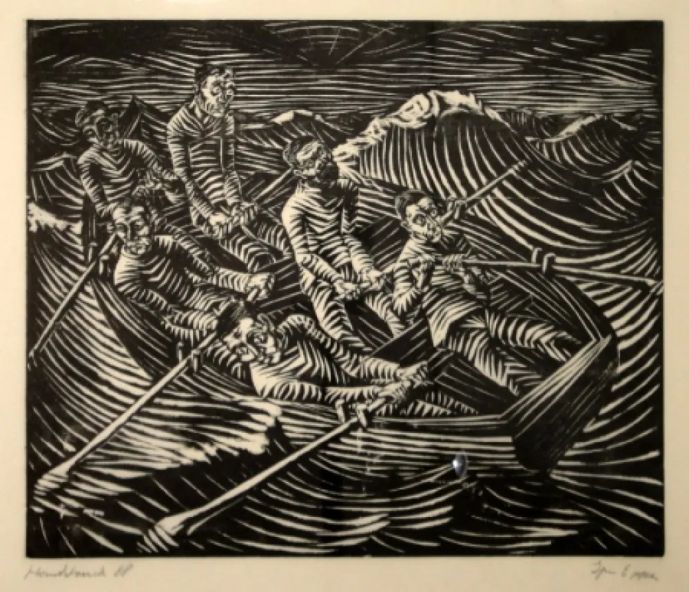 Incisione Su Legno Epper - Rettungsboot I