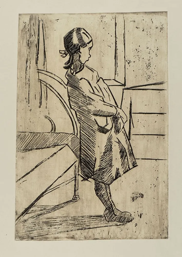 Acquaforte Erba - BAMBINA IN PIEDI