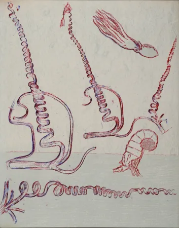 Litografia Ernst - Composition surréaliste, 1974