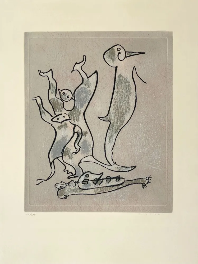 Acquaforte E Acquatinta Ernst - Entre chiens et loups 