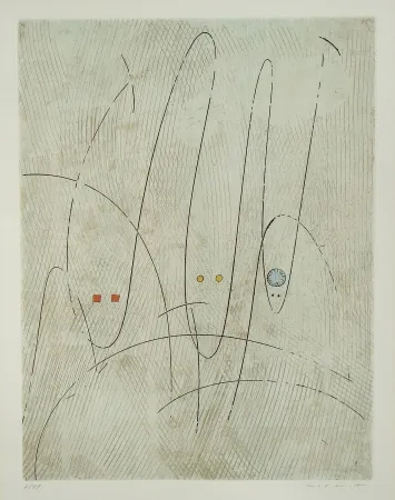 Acquaforte E Acquatinta Ernst - Les Requins ou Trois requins en quête d'une victime