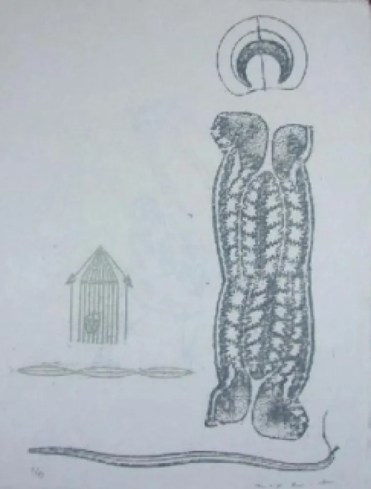 Linoincisione Ernst - Lewis Caroll's Wunderhorn