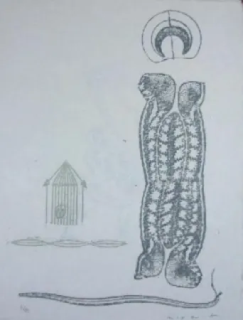 Linoincisione Ernst - Lewis Caroll's Wunderhorn