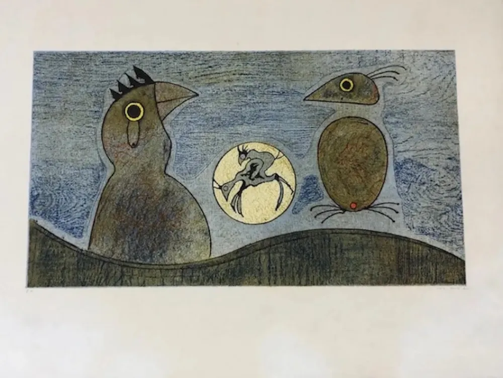 Litografia Ernst - Los pájaros
