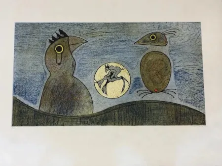 Litografia Ernst - Los pájaros