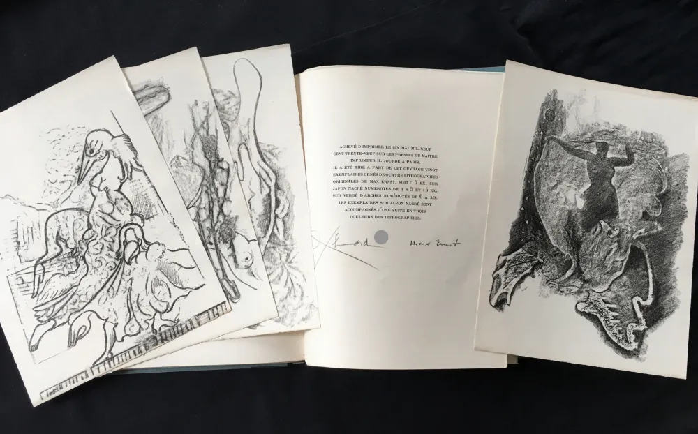 Libro Illustrato Ernst - Paul Éluard : CHANSON COMPLÈTE. Avec 4 Lithographies de Max Ernst (1939)