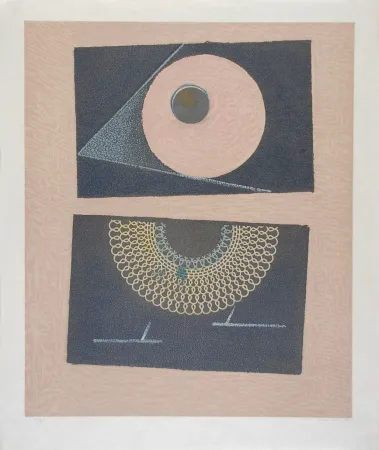 Litografia Ernst - Veilleuse au seuil de nos terrassements