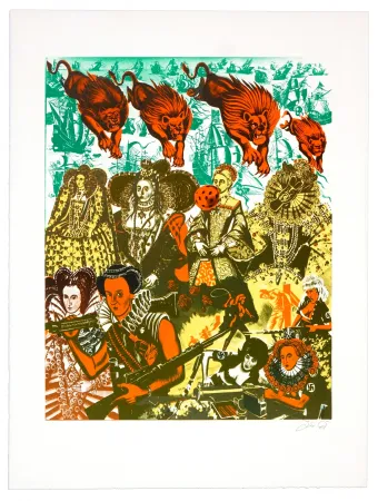 Litografia Erro - La reine Elizabeth