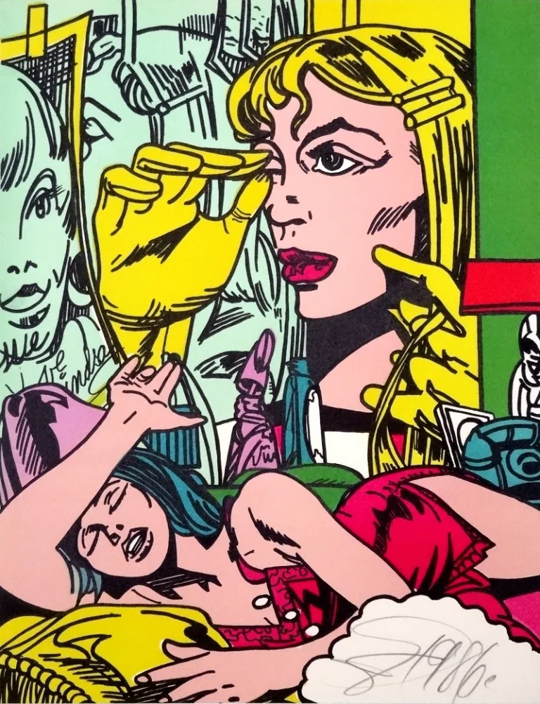 Litografia Erro - Portrait de femme