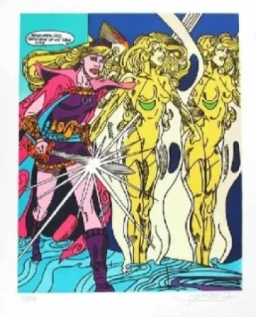 Litografia Erro - Swordslady