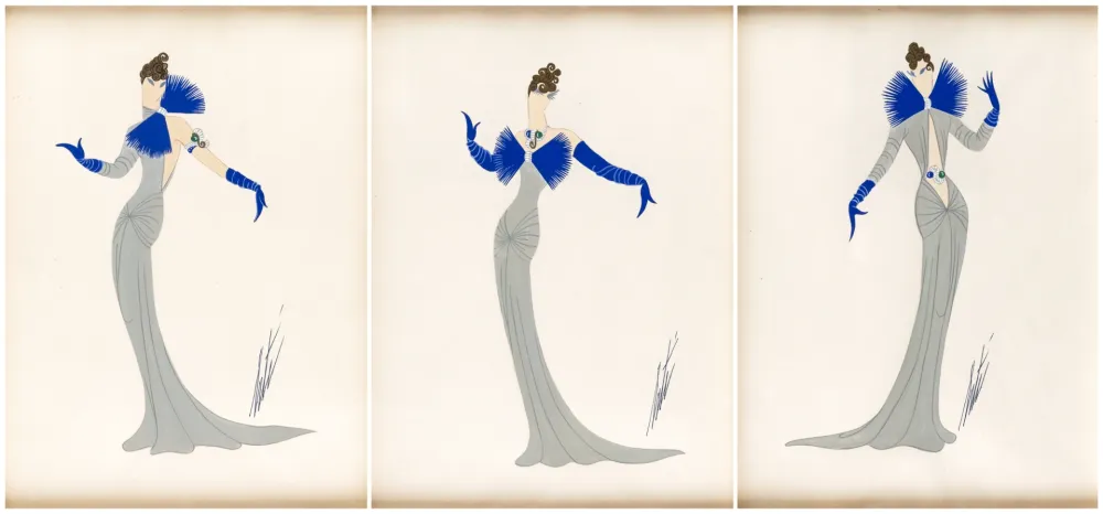 Non Tecnico Erte -  Set of three Costume Designs 