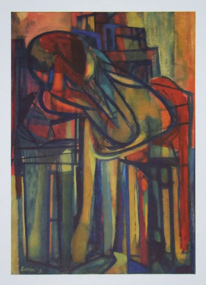 Rotocalcografia Esteve - Femme assise