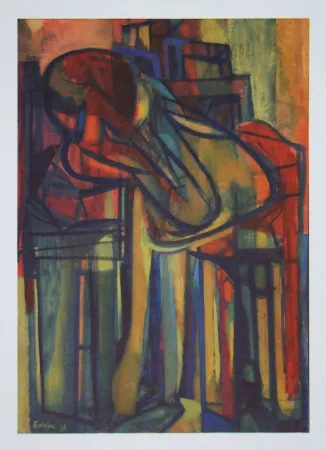 Rotocalcografia Esteve - Femme assise