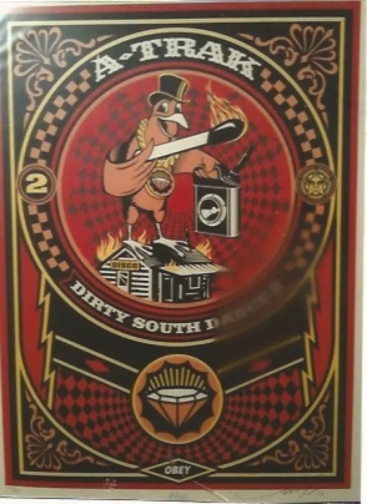Serigrafia Fairey - A-Trak Dirty South Dance 2 (A-Trak)