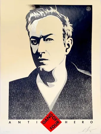 Serigrafia Fairey - Andy Gill Anti-Hero US