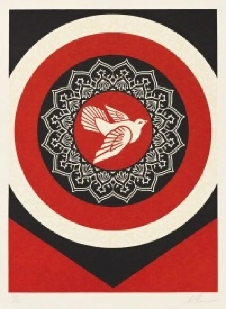 Rilievo Fairey -  Dove Target Red