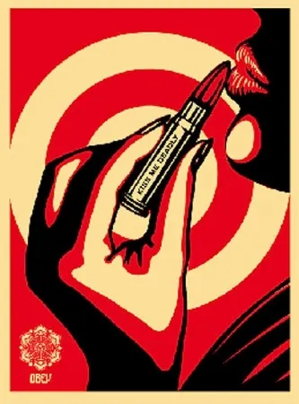 Serigrafia Fairey - Kiss Me Deadly Red