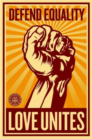 Serigrafia Fairey - Love Unites
