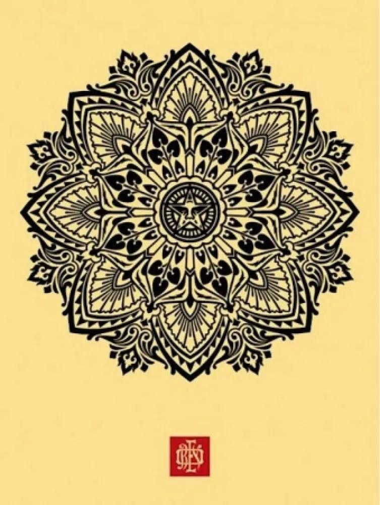 Serigrafia Fairey - Mandala Ornament 1 Cream