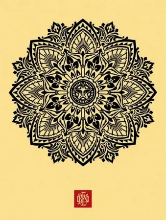 Serigrafia Fairey - Mandala Ornament 1 Cream