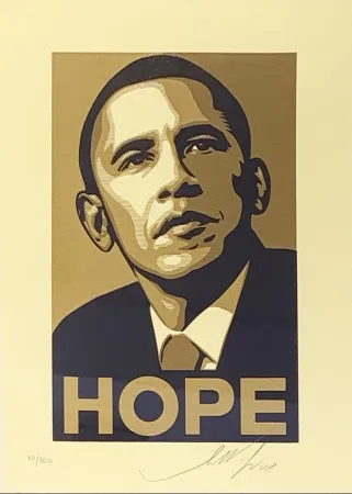 Serigrafia Fairey - Obama Hope Gold from Artists for Obama Portfolio