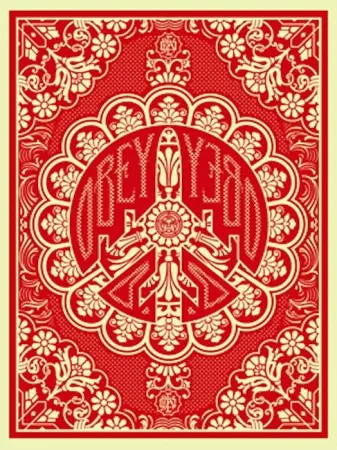 Serigrafia Fairey - Peace Bomber Red 