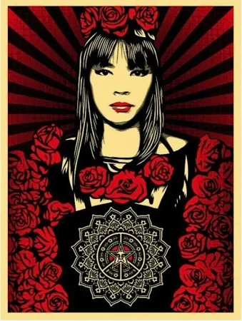 Serigrafia Fairey - Rose Girl 