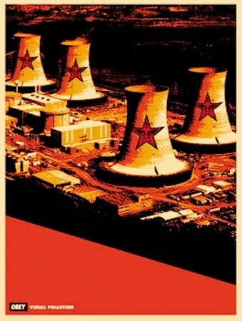 Serigrafia Fairey - Visual Pollution Smoke Stacks 