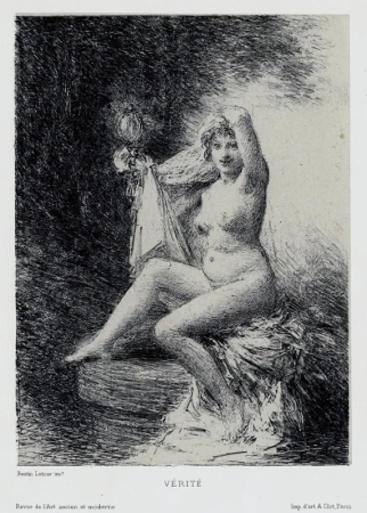 Litografia Fantin-Latour - Vérité (petite planche)