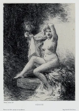 Litografia Fantin-Latour - Vérité (petite planche)