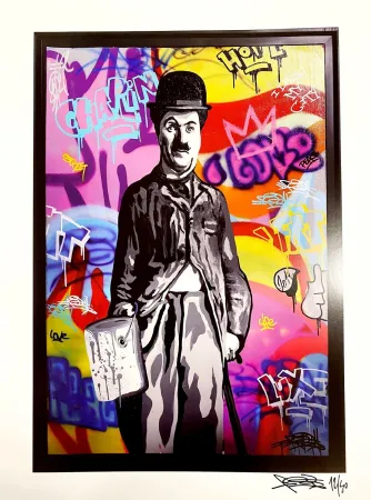 Grafica Numerica Fat - Charlie Chaplin II Print
