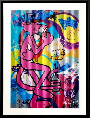 Serigrafia Fat - Pink Panther Rock & Roll