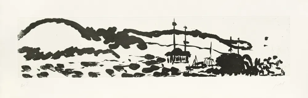 Incisione Fattal - Au bord du Barada II