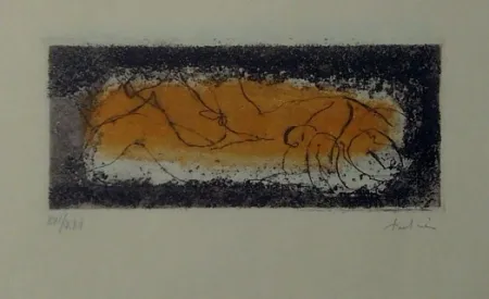 Acquaforte E Acquatinta Fautrier - Couple doré