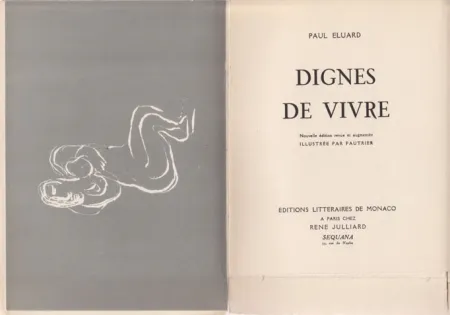 Libro Illustrato Fautrier - Dignes de vivre / Paul Eluard