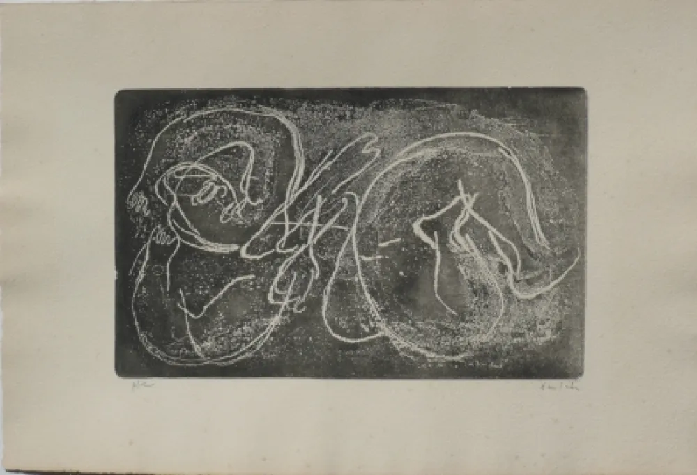 Acquaforte E Acquatinta Fautrier - Femme étendue I