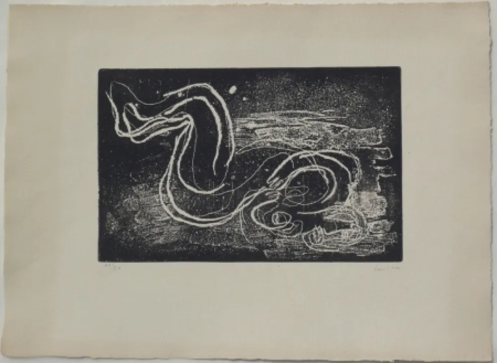 Acquaforte E Acquatinta Fautrier - Femme étendue III