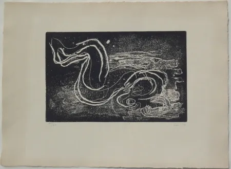 Acquaforte E Acquatinta Fautrier - Femme étendue III